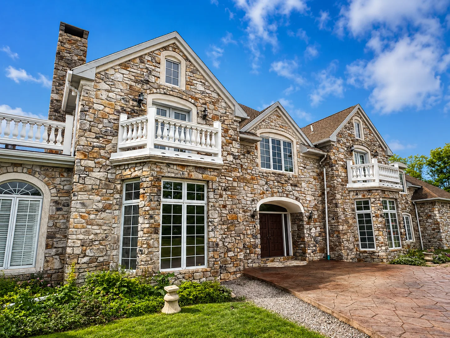 The Baylor House — a custom home built from mountain stone by Pyle Bros. Building Stone Contractors